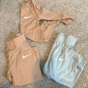 Nike baby outfit set 9 months beige longsleeve